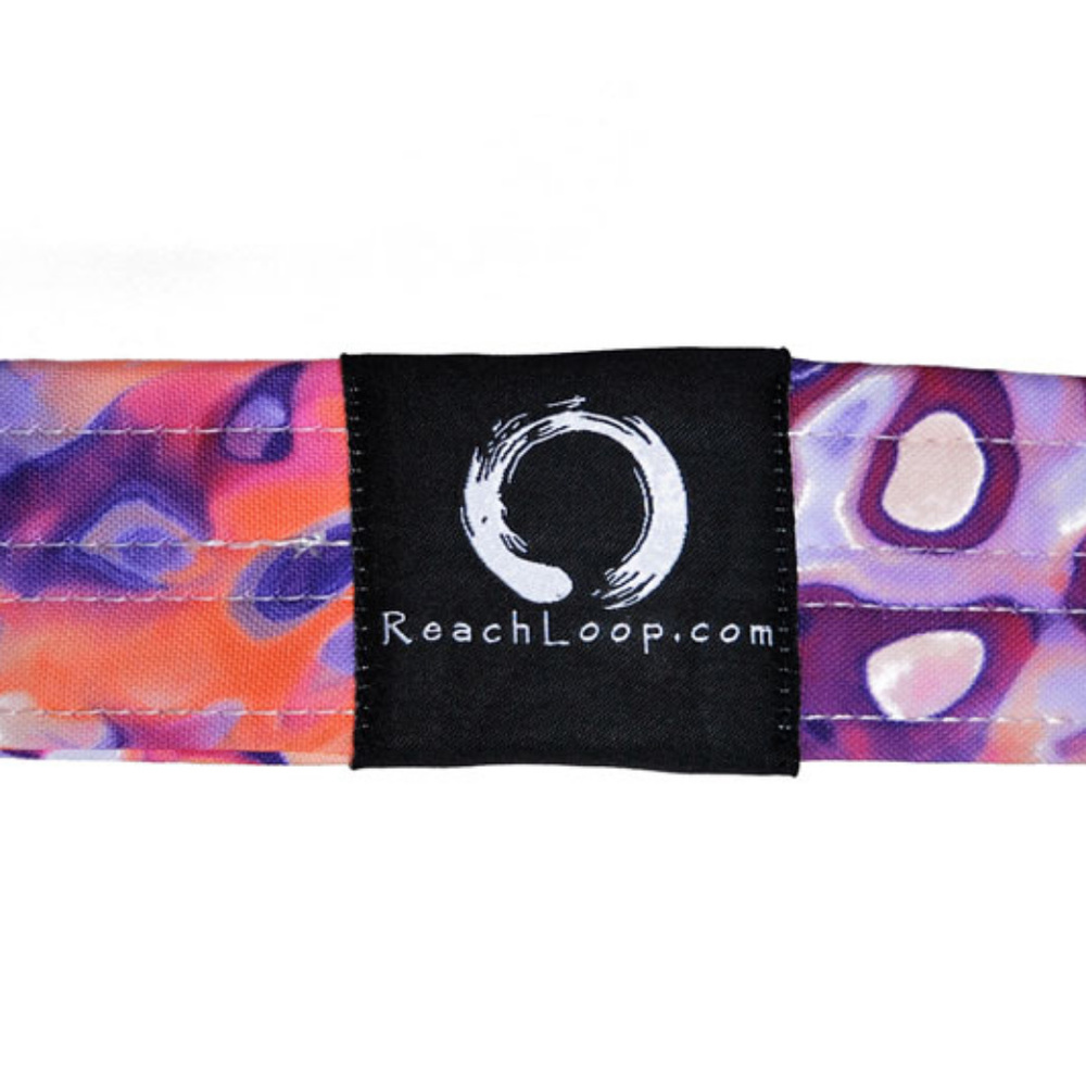 8" Reach Loop Yoga/Stretching Strap /  Band - Pink Bubble